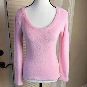 Majora Sweater Cozy Soft Chic Pink Acrylic Spandex Women's Office Size L